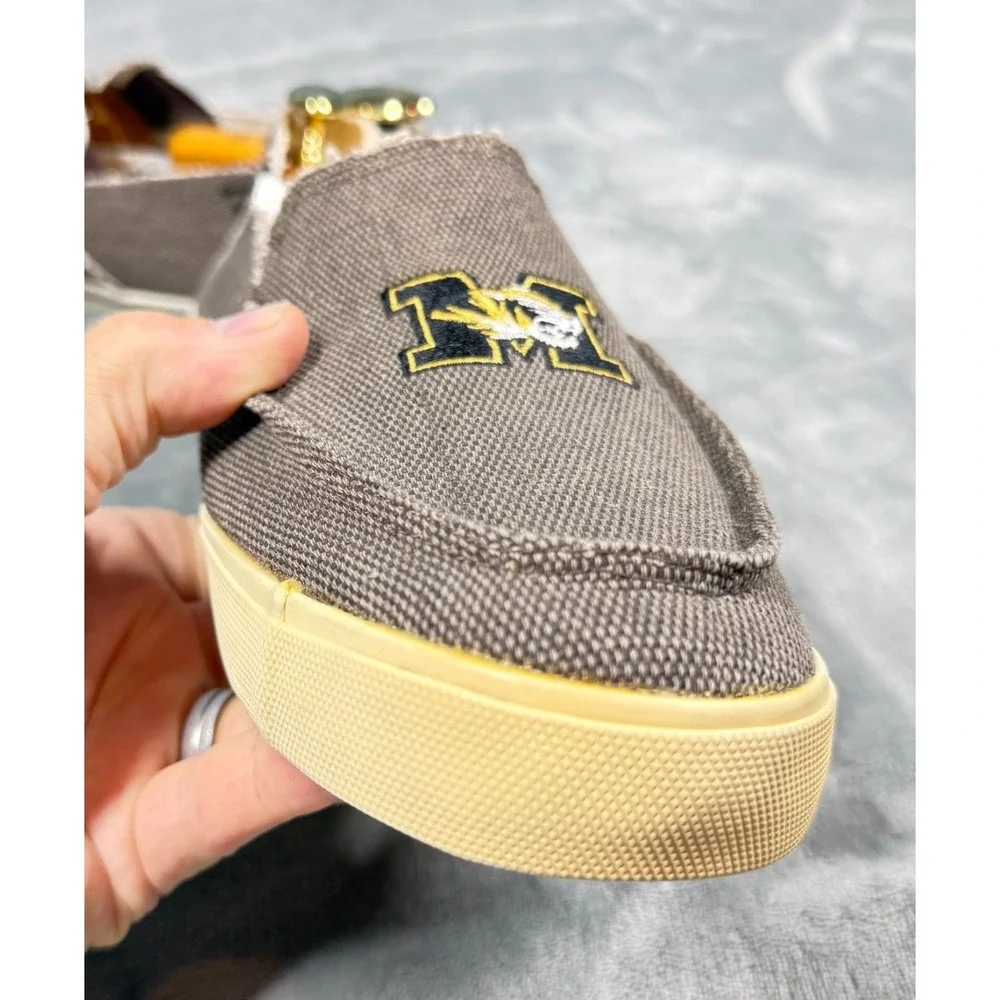 Missouri Tigers Mizzou Loafer Mens 43 Slip On Sneaker Brown Canvas